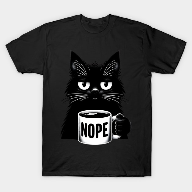 Nope Cat T-Shirt by FnF.Soldier 